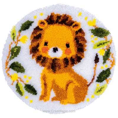 Tapis point noue le lion de Vervaco