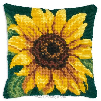 Kit coussin Anchor tournesol doré au point de croix