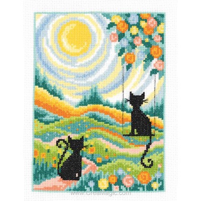 Kit de broderie 2 cats in the garden - Vervaco
