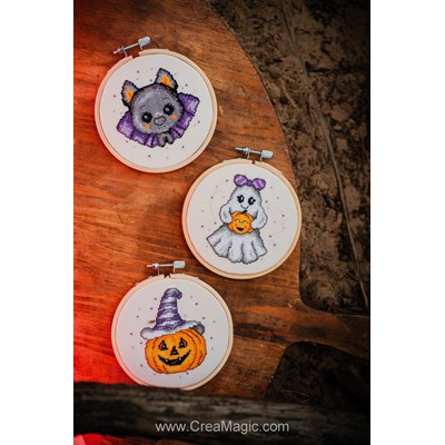 broderie Point compté Halloween - lot de 3 - Vervaco