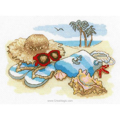 Vacances à la plage broderie au point compté - RIOLIS