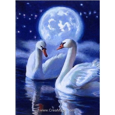 Broderie diamant mystic swans de Collection d'art