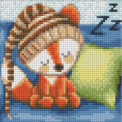 Kit broderie diamant Diamond Painting dreaming fox