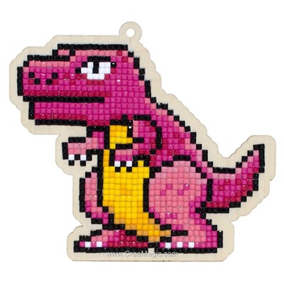 Kit broderie diamant dinosaure rex de Wizardi