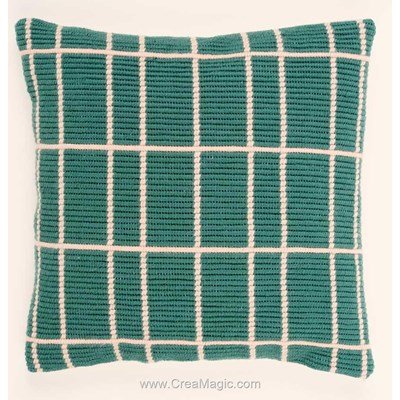 Kit coussin au point gobelin géo carrés de La Maison Victor