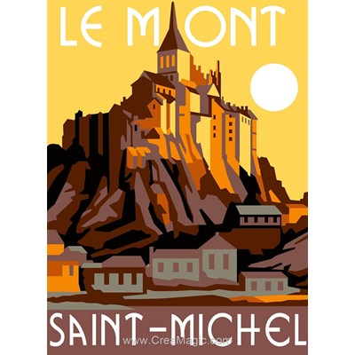 Affiche vintage - le mont saint michel canevas - Margot