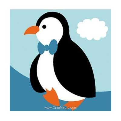 Kit canevas SEG pour enfant monsieur pingouin
