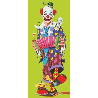 Canevas le clown à l'accordéon de Collection d'art