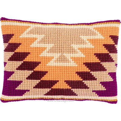 Coussin Vervaco au point de croix motifs kelim ii