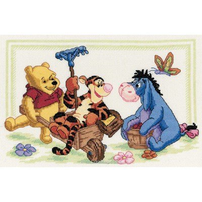 Broderie point compté Royal Paris jardinage de winnie - disney