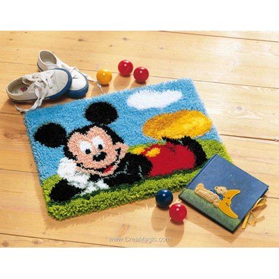 Tapis point noue mickey mouse dans l'herbre disney - Vervaco