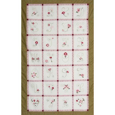 Broderie traditionnelle en kit abécédaire cup of tea de DMC