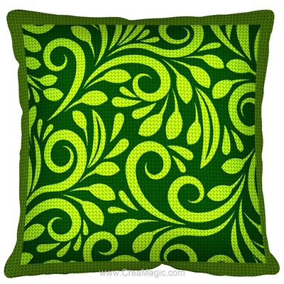 Kit coussin SEG au demi point arabesque feuillage