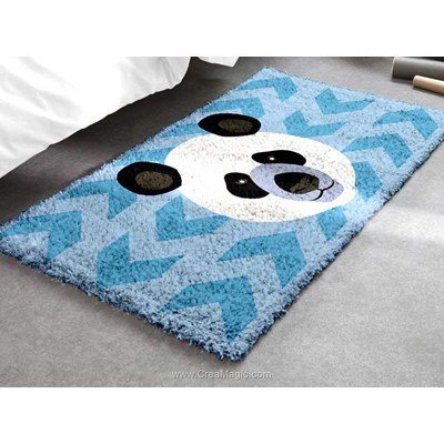 Kit tapis point noue Smyrnalaine panda mosaique