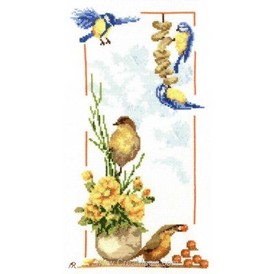 Grille au point de croix oiseaux d'Anagram