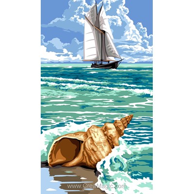 Canevas Mer et Plage - Du large au coquillage - Margot