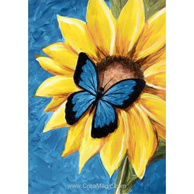 Kit broderie diamant butterfly and sunflower de Wizardi