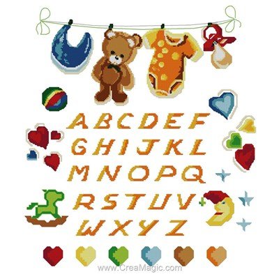 Broderie abc enfant de Luc Création