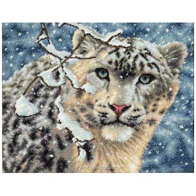 Snow leopard kit broderie point de croix - Dimensions