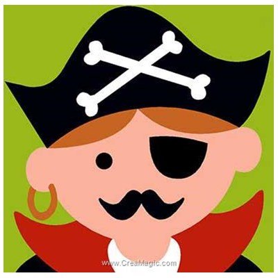 Kit canevas pour enfants je suis un pirate de Margot