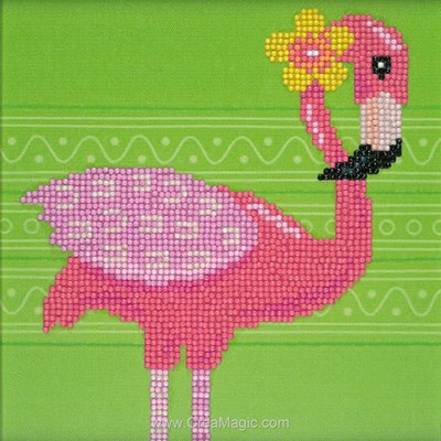 Broderie diamant flamingo - Vervaco
