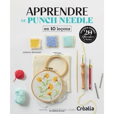 Livre Apprendre le punch needle en 10 lecons - Librairie Créative