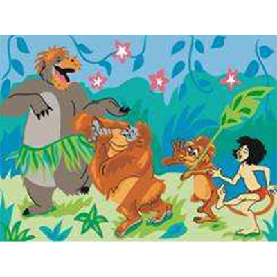 La danse de mowgli chez les singes -le livre de la jungle canevas - DMC