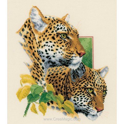 Duo de léopards broderie au point de croix compté - Vervaco