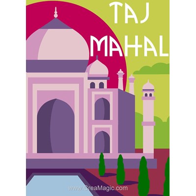 Margot canevas affiche vintage - taj mahal