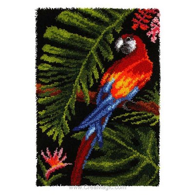 Tapis point noue perroquet flamboyant - Orchidea