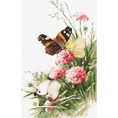 Butterflies in the field kit tableau point de croix - LETISTITCH