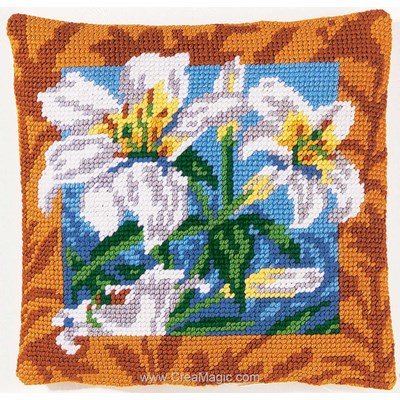 Kit coussin lys blanc de Margot au demi point