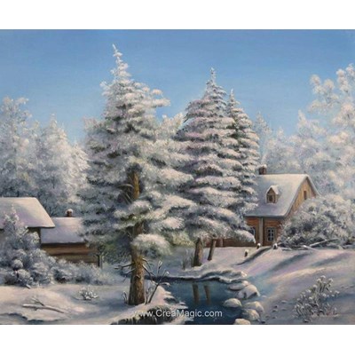 Kit broderie diamant frosty landscape de Diamond Painting