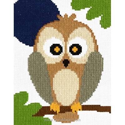 Broderie Traditionnelle Chouette - Marie Coeur