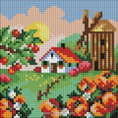 Kit broderie diamant summer landscape - Diamond Painting