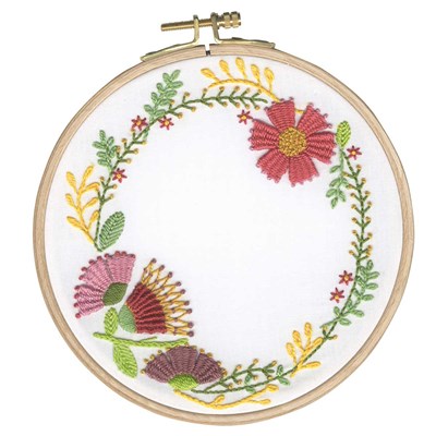 Kit broderie traditionnelle fleurs d'automne de DMC