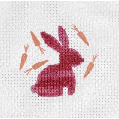 Broderie le lapin rouge - DMC