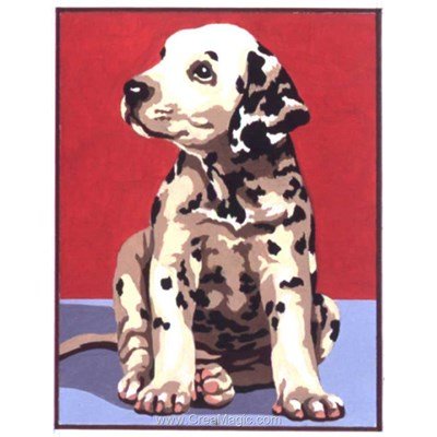 Kit canevas complet chiot dalmatien - SEG