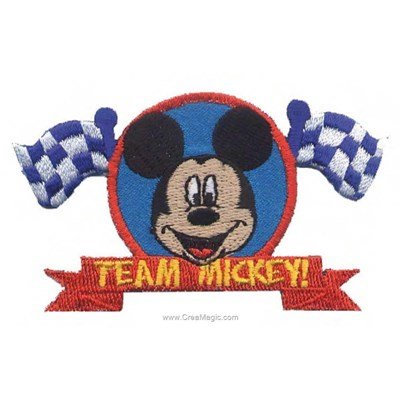 Ecusson brodé thermocollant mickey champion - MLWD