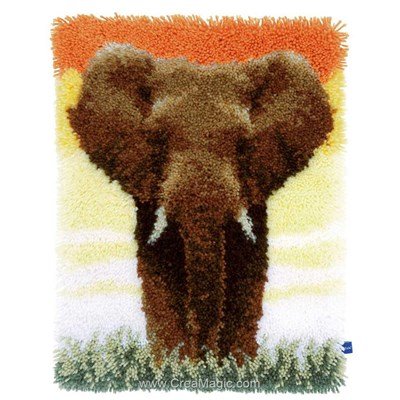 Tapis point noue Vervaco elephant