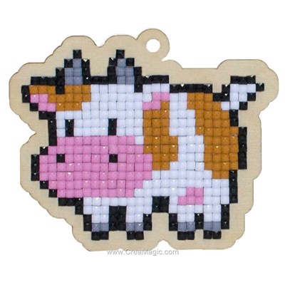 Kit broderie diamant cow - Wizardi