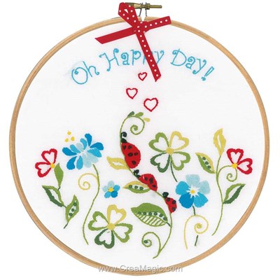 Broderie imprimée oh happy day de Vervaco