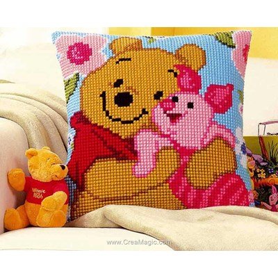 Kit coussin Vervaco au point de croix winnie et porcinet disney