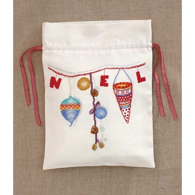 Ouvrages - Pochette rangement guirlande - spécial noël - DMC