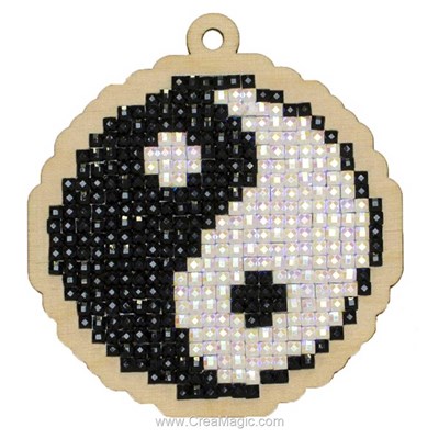 Broderie diamant yin and yang de Wizardi