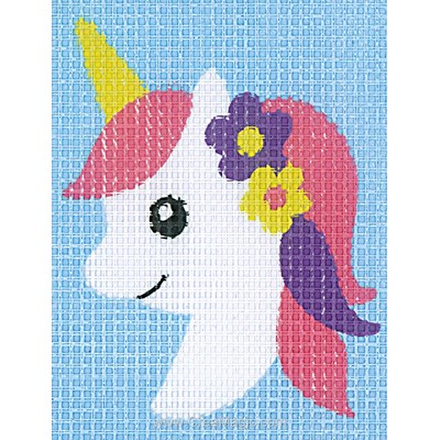 Canevas enfant en kit licorne - Vervaco