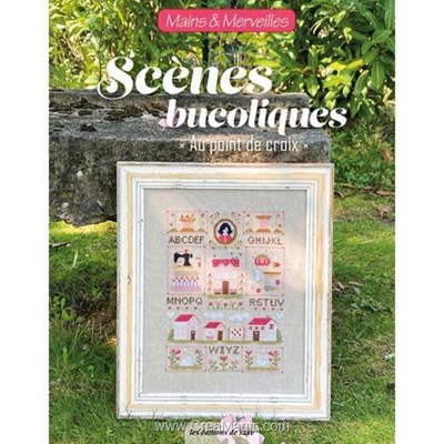Livre Scenes bucoliques au point de croix - mains & merveilles - Librairie Créative