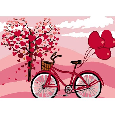 Canevas l'amour à bicyclette - Luc Création