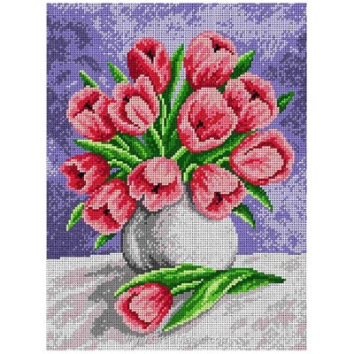 Canevas Fleurs et plantes - Canevas vase au tulipes - Orchidea