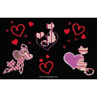 Kit tableau Royal Paris point de croix catsline la vie en rose